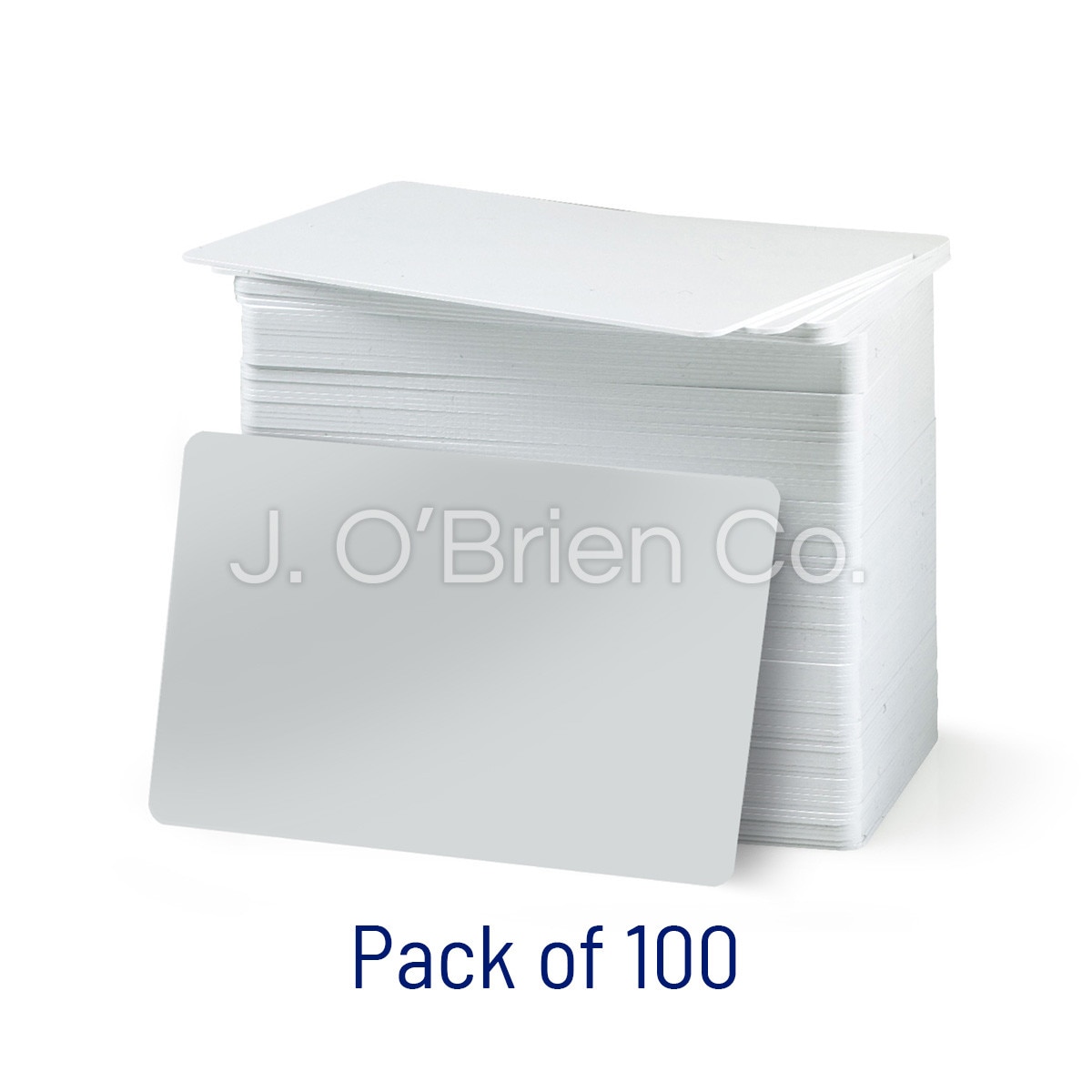 pack of 100 blank white pvc cards